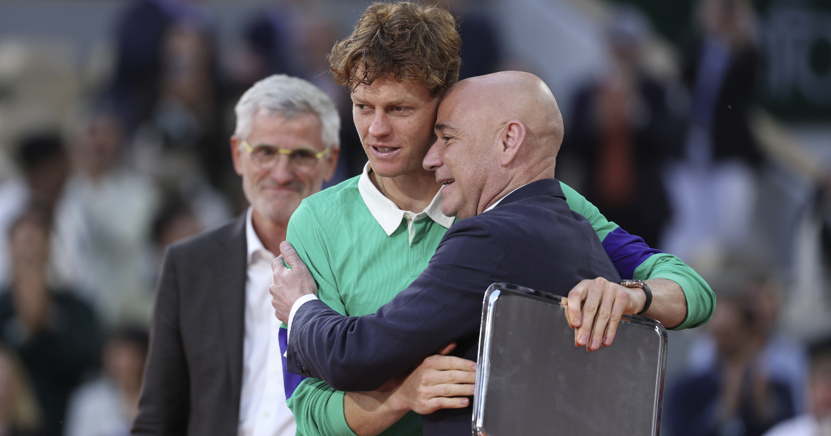 Jannik Sinner e Andre Agassi