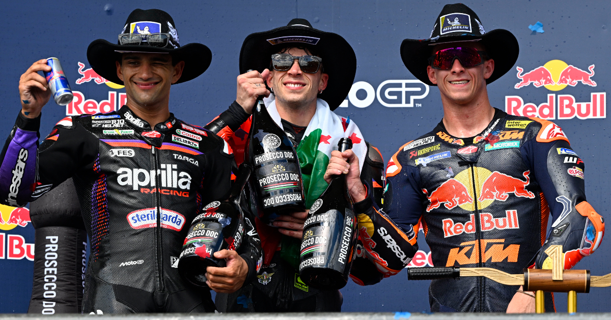 Martin, Bezzecchi e Acosta, MotoGP