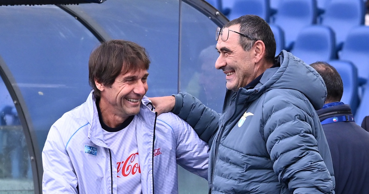 Antonio Conte e Maurizio Sarri, allenatori rispettivamente di Napoli e Lazio
