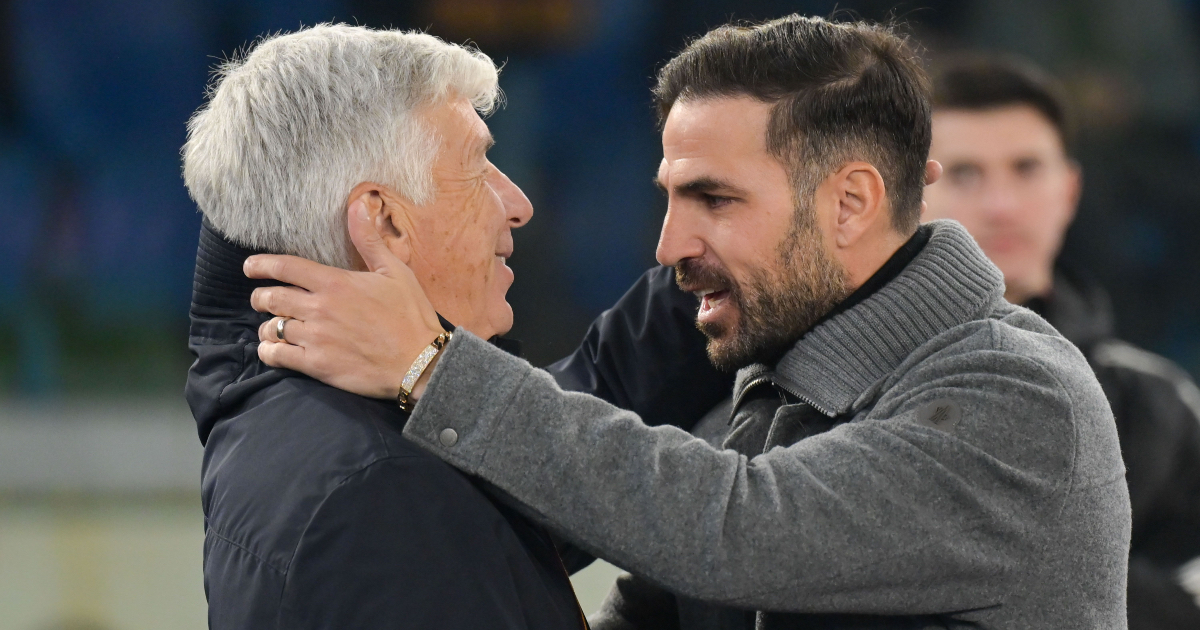 Gian Piero Gasperini e Cesc Fabregas, Roma-Como (Getty Images)